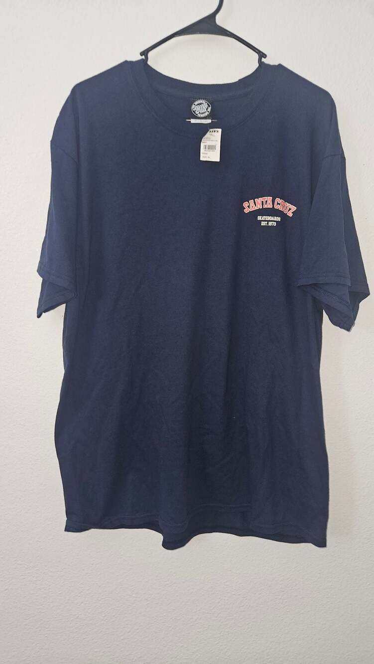 Santa Cruz Screaming Foam Hand Navy T-Shirt Size XL